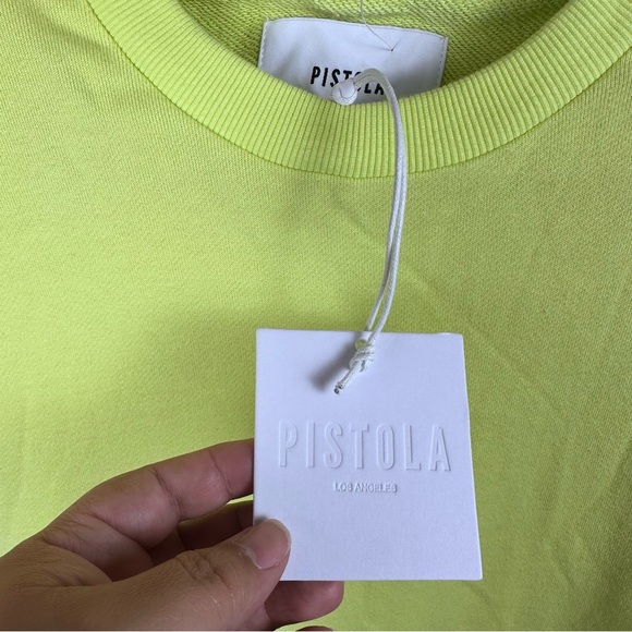 Pistola Lime Green 100% Cotton Crew Neck Sweatshirt Size M - Picture 3 of 7